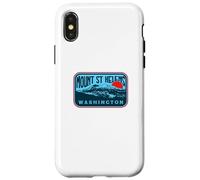 Custodia per iPhone X/XS Vintage Mount Saint Helens Washington Retro Style Volcano