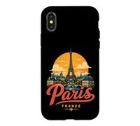 Custodia per iPhone X/XS Vintage Parigi Francia Viaggio Souvenir Regalo