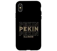 Custodia per iPhone X/XS Vintage Pechino Illinois
