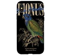 Custodia per iPhone X/XS Vintage pionus dalla testa blu birdwatching natura uccelli amore