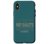 Custodia per iPhone X/XS Vintage Port Charlotte Florida