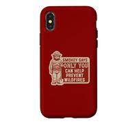 Custodia per iPhone X/XS Vintage Smokey Bear Sign Only You Can Prevent Wildfires