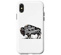 Custodia per iPhone X/XS Vintage Turnpike Distressed Country Music Uomo Donna