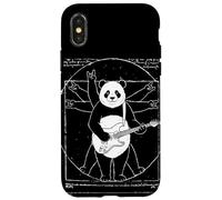 Custodia per iPhone X/XS Vitruvian Rock Panda, Leonardo di Vinci, Arte, Musica, Divertimento