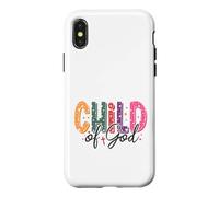 Custodia per iPhone X/XS Vivace design con lettere stellate e fede cristiana