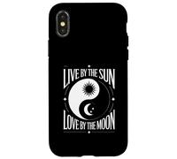 Custodia per iPhone X/XS Vivi vicino al sole Amore vicino alla luna