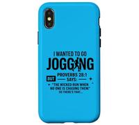 Custodia per iPhone X/XS Volevo andare a fare jogging Proverbi 28:1