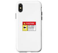 Custodia per iPhone X/XS VR Player Gamer Hazard Warning Realtà virtuale (arte sul retro)