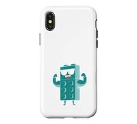 Custodia per iPhone X/XS Want To See My Six Pack Giocattoli di costruzione di edifici