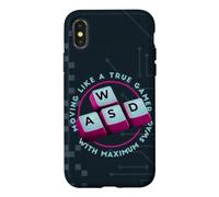 Custodia per iPhone X/XS WASD si muove come un vero design della tastiera da giocatore