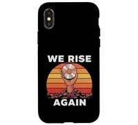 Custodia per iPhone X/XS We Rise Again tributo a CD Rom e Physical Media Lovers