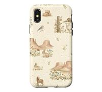 Custodia per iPhone X/XS Western Meadow Homestead Conigli Sheep Horse Farm Ranch