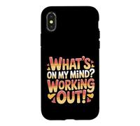 Custodia per iPhone X/XS What's On My Mind Working Out Pensieri di fitness -