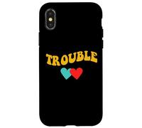 Custodia per iPhone X/XS where i go trouble follows couple