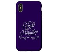 Custodia per iPhone X/XS "Where's My Darcy?" Jane Austen - Pride and Prejudice
