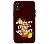 Custodia per iPhone X/XS Whiskey Quote When Life Hands You Lemons Whiskey