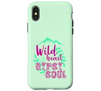 Custodia per iPhone X/XS Wild Heart Gypsy Soul Boho Mountain Nature Design