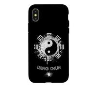 Custodia per iPhone X/XS Wing Chun Kung Fu, Yin Yang, stampa sul retro