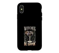 Custodia per iPhone X/XS Witches Be Sippin Halloween Cocktail Strega Party