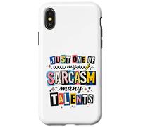 Custodia per iPhone X/XS Witty Sarcasm Molti Talenti Detto Umoristico