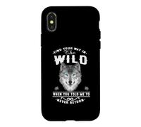Custodia per iPhone X/XS Wolf Find Your Way In The Wild Funny Wolves Lovers