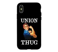 Custodia per iPhone X/XS Womens Girls Rosie The Riveter Pro Union Thug
