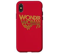 Custodia per iPhone X/XS Wonder Woman 75th Anniversary Gold Logo