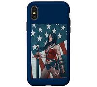 Custodia per iPhone X/XS Wonder Woman American Flag