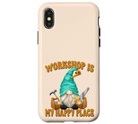 Custodia per iPhone X/XS Woodworker Funny Saying Woodworking Gnome For Carpenters