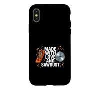 Custodia per iPhone X/XS Woodworker Made With Love And Sawdust Carpenter