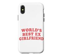 Custodia per iPhone X/XS World's Best Ex Girlfriend Divertente Sarcastico Retro Rosa Citazione