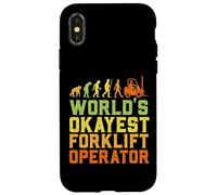 Custodia per iPhone X/XS World's Okayest Certified Forklift Operator Evolution