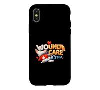 Custodia per iPhone X/XS Wound Care Crew Leopard Nursing Ferita Ostomia Infermiera WCN RN