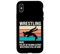 Custodia per iPhone X/XS Wrestler Wrestle Wrestling The Art of Folding Clothes