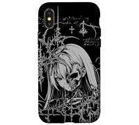 Custodia per iPhone X/XS Y2K Grunge Anime Goth Alt Sigilism Japanese Zombie Graphic