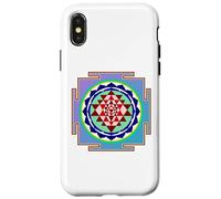 Custodia per iPhone X/XS Yantra Meditazione Design Simbolo Tradizione Indù