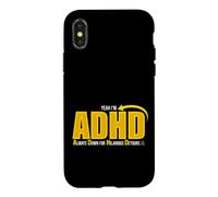 Custodia per iPhone X/XS Yeah I'm ADHD Always Down For Hilarious Detours