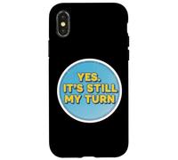 Custodia per iPhone X/XS Yes It's Still My Turn Divertente Vintage Slow Boardgames Amante