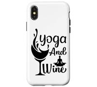 Custodia per iPhone X/XS Yoga E Meditazione Vino Posa Wine Lover Relax