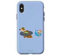 Custodia per iPhone X/XS Yogi Bear Yogi and Boo Boo Going Swimming