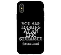 Custodia per iPhone X/XS You Are Looking At Epic Streamer Subscribe IRL Stream Gear