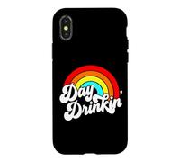 Custodia per iPhone X/XS You Had Me At Day a bere Retro Beach Summer Rainbow Fun