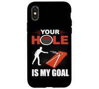 Custodia per iPhone X/XS Your Hole Is My Goal - Pouf da lanciare