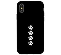 Custodia per iPhone X/XS Zampa di gatto Stampe Step Animal Footsteps