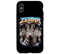 Custodia per iPhone X/XS Zebra Heavy Metal Concerto di musica Animal Rock N Roll anni '80