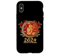 Custodia per iPhone X/XS Zodiac Chinese New Year 2024 Year of the Dragon