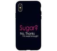 Custodia per iPhone X/XS Zucchero? No, Grazie Sono Abbastanza Dolce Amanti Keto Indossare