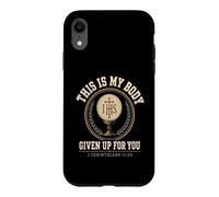 Custodia per iPhone XR 1 Corinzi 11 24 Eucaristia cattolica