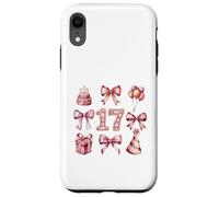 Custodia per iPhone XR 17° Compleanno Ragazza Coquette Fiocchi Rosa Diciassette Anni