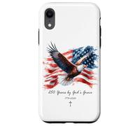 Custodia per iPhone XR 250 Years by GOD's Grace - Vintage Watercolor Eagle 1776